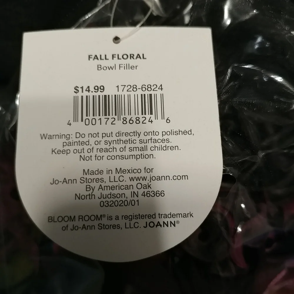 Bloom Room Bowl Filler Ball & Dried Floral Plum Purple Black Green Home Decor